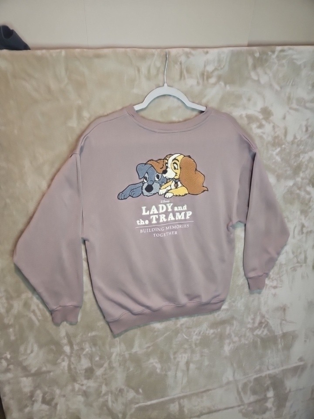 Disney Mauve Lady and the Tramp Graphic Crewneck Sweatshirt - Men